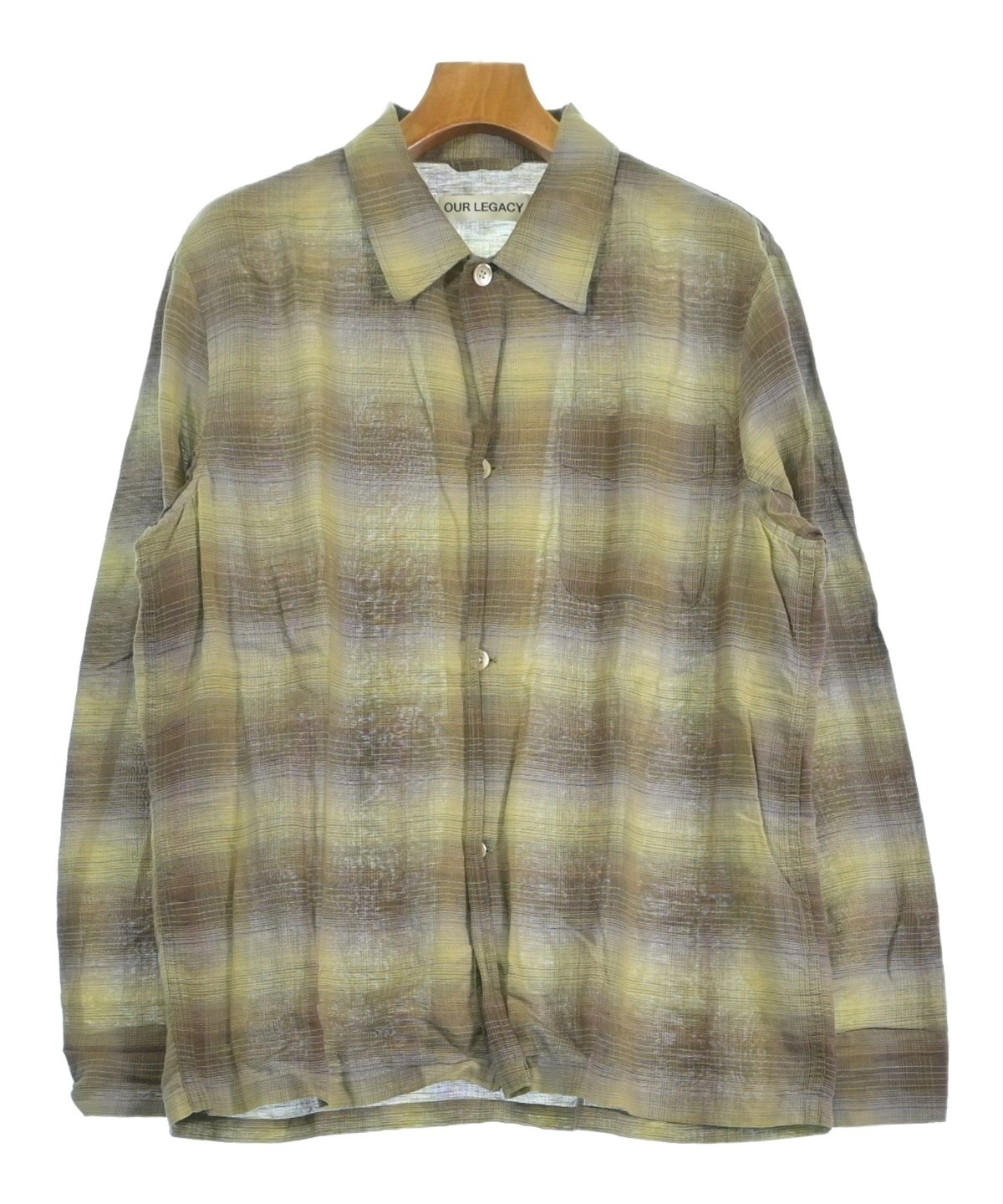 OUR LEGACY（アワーレガシー）カジュアルシャツ 黄 サイズ:46(XL