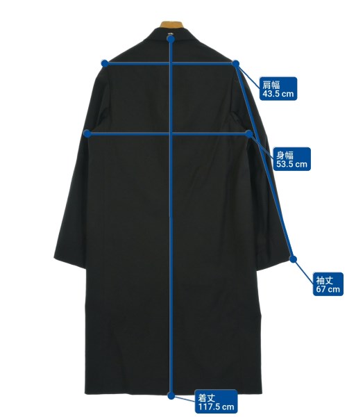 OUR LEGACY（アワーレガシー）ステンカラーコート 黒 サイズ:44(S位) メンズ/2200640660468