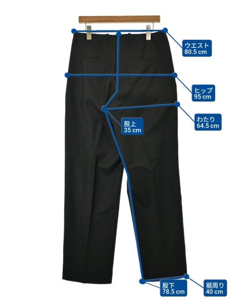 OUR LEGACY（アワーレガシー）スラックス 黒 サイズ:48(L位) メンズ/2200659453136