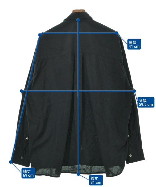 OUR LEGACY（アワーレガシー）カジュアルシャツ 黒 サイズ:46(M位) メンズ/2200659409034