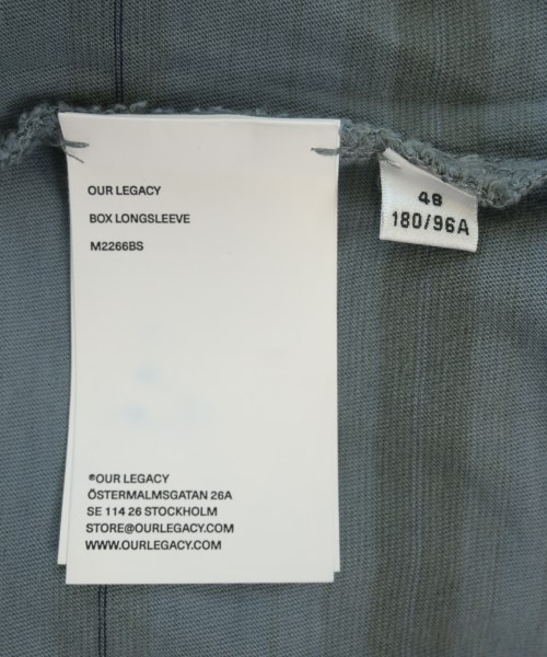 OUR LEGACY（アワーレガシー）Tシャツ・カットソー 青 サイズ:48(L位) メンズ/2200710595041