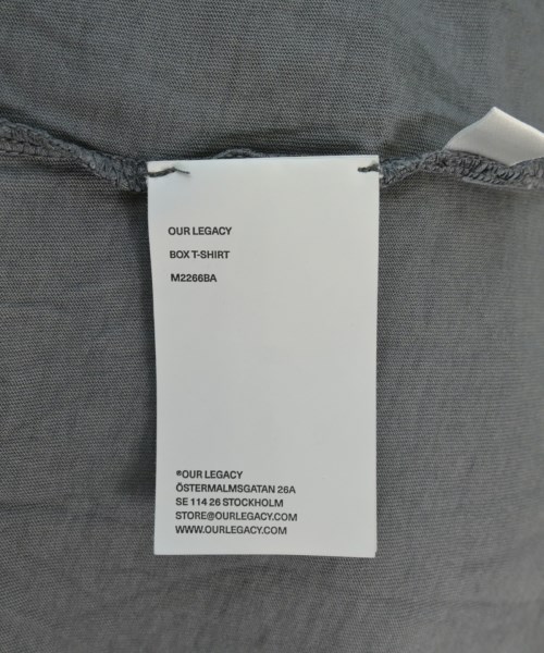 OUR LEGACY（アワーレガシー）Tシャツ・カットソー グレー サイズ:48(L位) メンズ/2200699138208