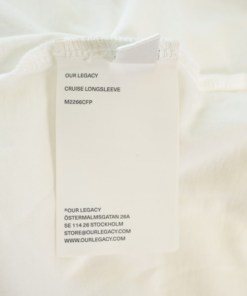 OUR LEGACY（アワーレガシー）Tシャツ・カットソー 白 サイズ:44(S位) メンズ/2200721208275