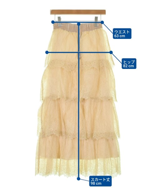 CELFORD（セルフォード）ロング・マキシ丈スカート 黄 サイズ:38(M位) レディース/2200630026281