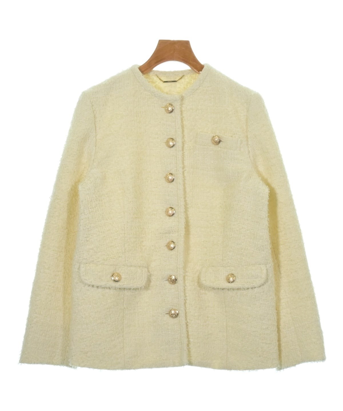 新品タグ付き　今期CELFORD ノーカラージャケット 36 完売品 CELFORD（セルフォード）ノーカラージャケット 白 サイズ:36(S位