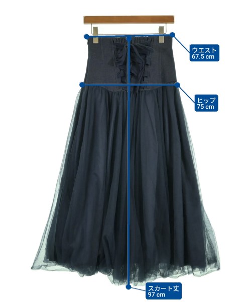 CELFORD（セルフォード）ロング・マキシ丈スカート 紺 サイズ:36(S位) レディース/2200603280122