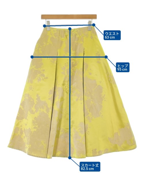 FRAY I.D（フレイアイディー）ロング・マキシ丈スカート 黄 サイズ:1(M位) レディース/2200671486037