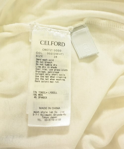 CELFORD（セルフォード）Tシャツ・カットソー 白 サイズ:36(S位) レディース/2200682785013