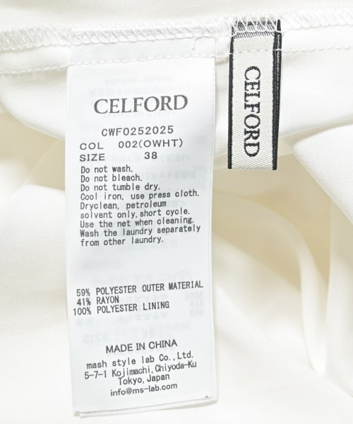 CELFORD（セルフォード）ワンピース 白 サイズ:38(M位) レディース/2200694335022