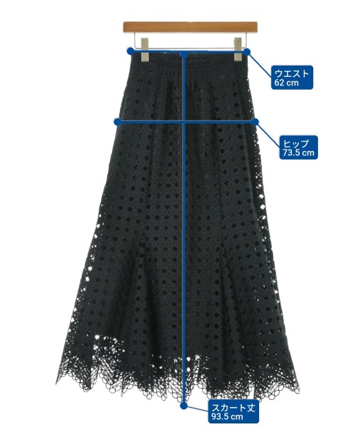 CELFORD（セルフォード）ロング・マキシ丈スカート 黒 サイズ:36(S位) レディース/2200647591079