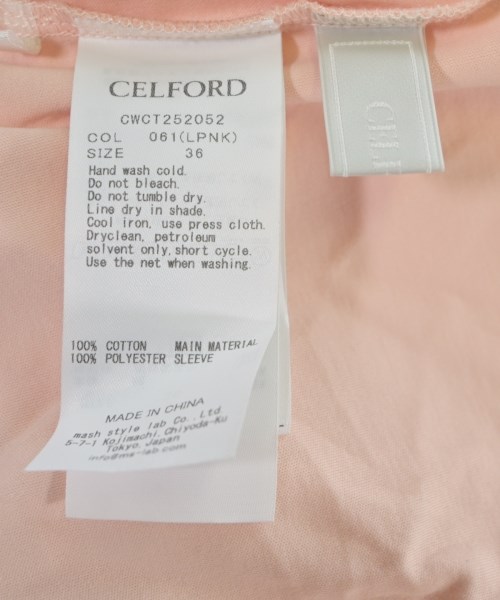 CELFORD（セルフォード）Tシャツ・カットソー ピンク サイズ:36(S位) レディース/2200669859034