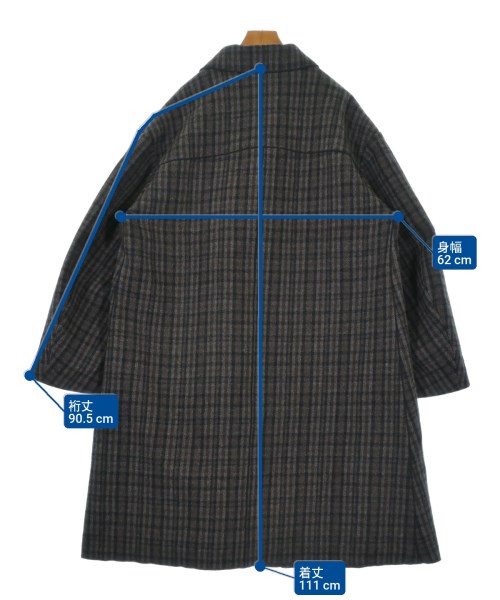 CLANE HOMME（クラネオム）ステンカラーコート 茶 サイズ:2(M位) メンズ/2200642003010