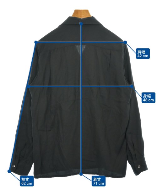 CLANE HOMME（クラネオム）カジュアルシャツ 黒 サイズ:1(S位) メンズ/2200626704193