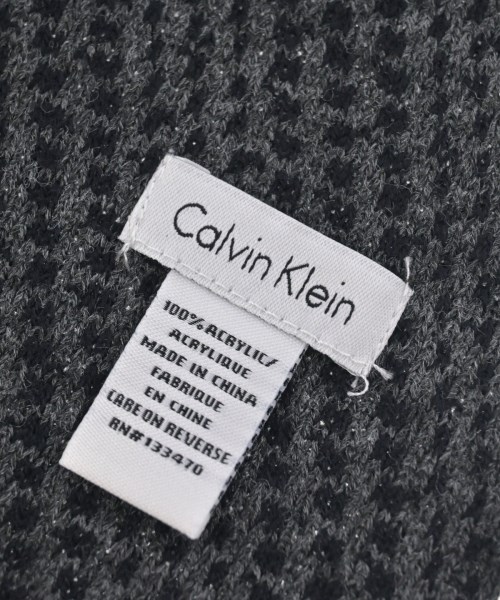 CALVIN KLEIN（カルバンクライン）マフラー 黒 サイズ:- メンズ/2200657897024