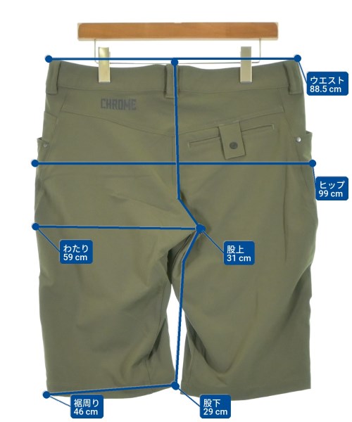 CHROME（クローム）ショートパンツ カーキ サイズ:34(XL位) メンズ/2200559071089
