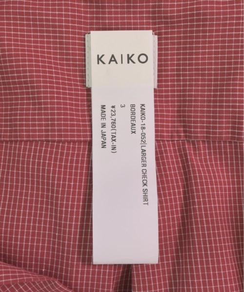 KAIKO（カイコ－）カジュアルシャツ 赤 サイズ:3(L位) メンズ/2200519190065