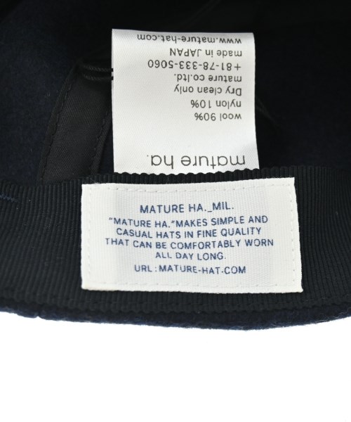mature ha.（マチュアーハ）キャップ 紺 サイズ:- メンズ/2200642093066
