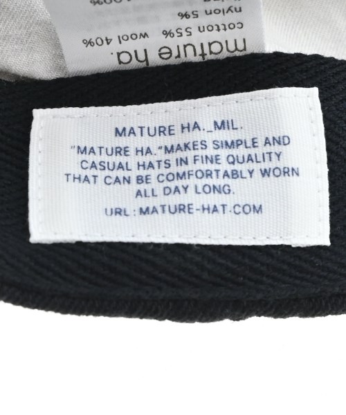 mature ha.（マチュアーハ）キャップ 黒 サイズ:- メンズ/2200666392145