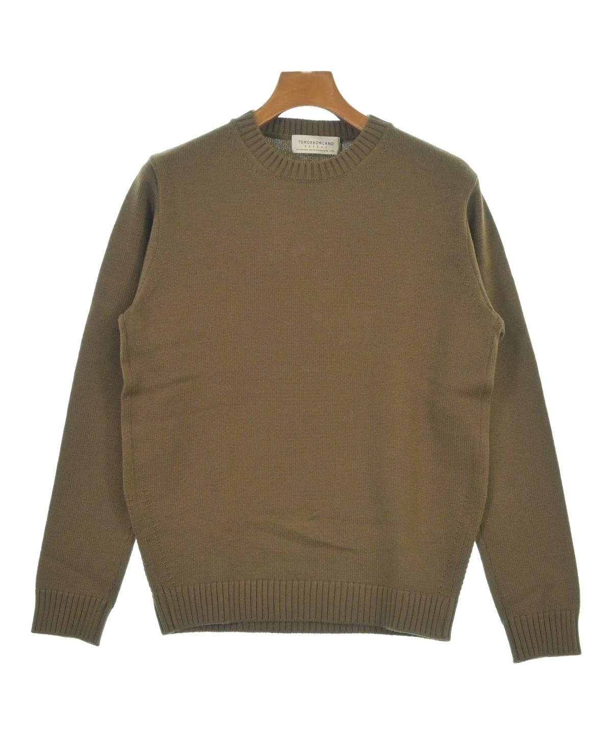 新品未使用タグ付き　トゥモローランド　トリコ　ベージュ リブ編みニットセーター TOMORROWLAND tricot（トゥモローランドトリコ）ニット・セーター 茶