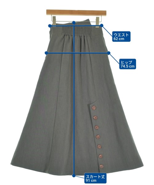 AMERI（アメリ）ロング・マキシ丈スカート グレー サイズ:S レディース/2200634314117