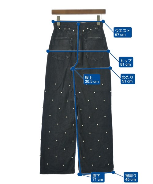 AMERI（アメリ）デニムパンツ 黒 サイズ:24(S位) レディース/2200663607051