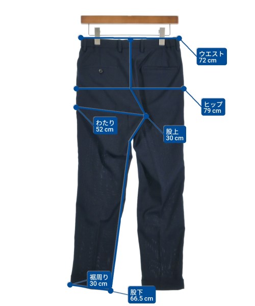 WORK TRIP OUTFITS GREENLABELRELAXING（ワークトリップアウトフィッツグリーンレーベルリラクシング）スラックス 紺 サイズ:S レディース/2200628364029