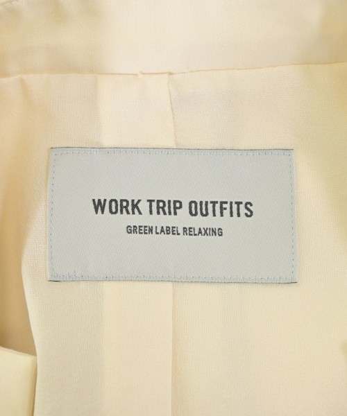 WORK TRIP OUTFITS GREENLABELRELAXING（ワークトリップアウトフィッツグリーンレーベルリラクシング）ノーカラージャケット 白 サイズ:S レディース/2200636269026
