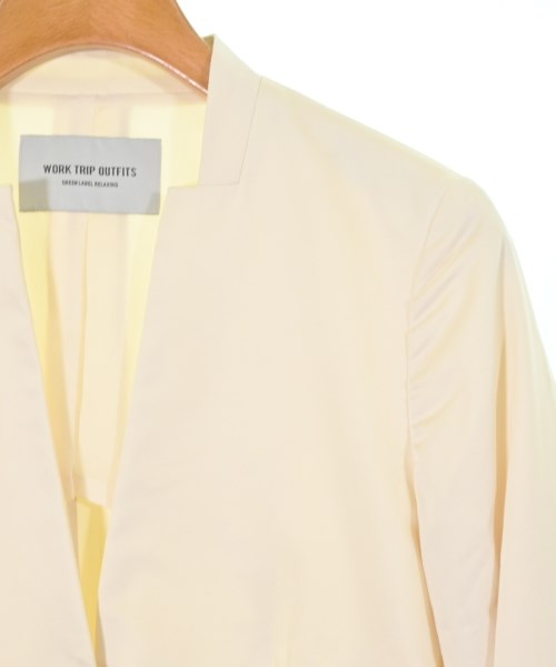 WORK TRIP OUTFITS GREENLABELRELAXING（ワークトリップアウトフィッツグリーンレーベルリラクシング）ノーカラージャケット 白 サイズ:S レディース/2200636269026