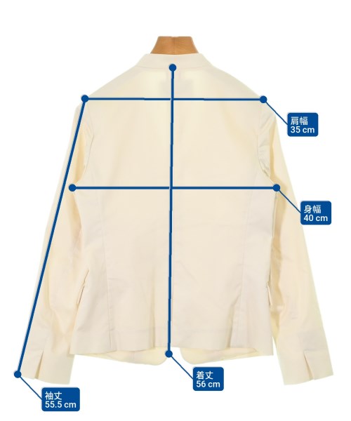 WORK TRIP OUTFITS GREENLABELRELAXING（ワークトリップアウトフィッツグリーンレーベルリラクシング）ノーカラージャケット 白 サイズ:S レディース/2200636269026