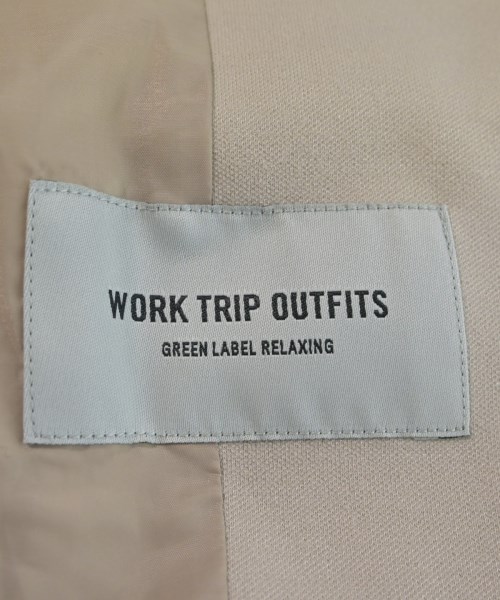 WORK TRIP OUTFITS GREENLABELRELAXING（ワークトリップアウトフィッツグリーンレーベルリラクシング）ノーカラージャケット ベージュ サイズ:M レディース/2200658511028