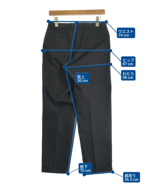 WORK TRIP OUTFITS GREENLABELRELAXING（ワークトリップアウトフィッツグリーンレーベルリラクシング）スラックス 黒 サイズ:M メンズ/2200727441058