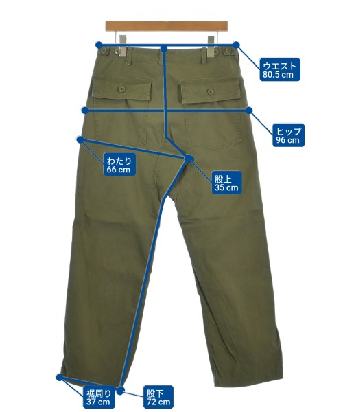 YAECA LIKE WEAR（ヤエカライクウェア）カーゴパンツ カーキ サイズ:-(L位) メンズ/2200493705026