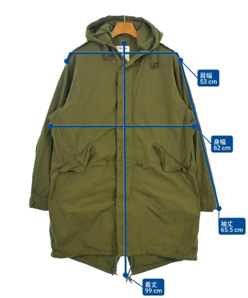 YAECA LIKE WEAR（ヤエカライクウェア）モッズコート カーキ サイズ:S メンズ/2200637891042