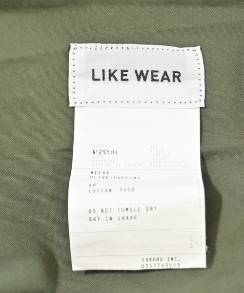 YAECA LIKE WEAR（ヤエカライクウェア）モッズコート カーキ サイズ:40(XXL位) メンズ/2200681197015