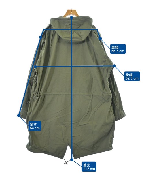 YAECA LIKE WEAR（ヤエカライクウェア）モッズコート カーキ サイズ:40(XXL位) メンズ/2200681197015