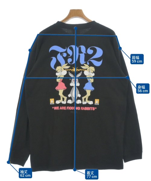 #FR2（エフアールツー）Tシャツ・カットソー 黒 サイズ:XL メンズ/2200612189034