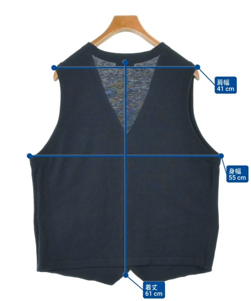 23区 HOMME（ニジュウサンクオム）ベスト 紺 サイズ:XXL メンズ/2200605729063