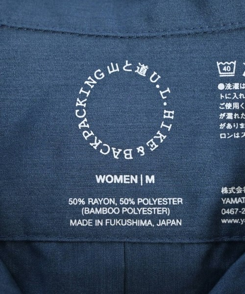 山と道（ヤマトミチ）カジュアルシャツ 紺 サイズ:M レディース/2200645743029