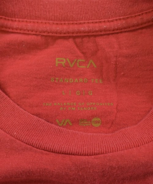 RVCA（ルーカ）Tシャツ・カットソー 赤 サイズ:L メンズ/2200636032156