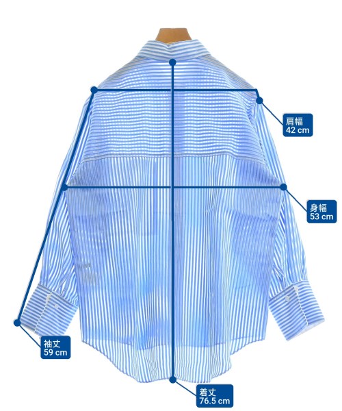 B7（ベーセッツ）カジュアルシャツ 青 サイズ:38(M位) レディース/2200674680029