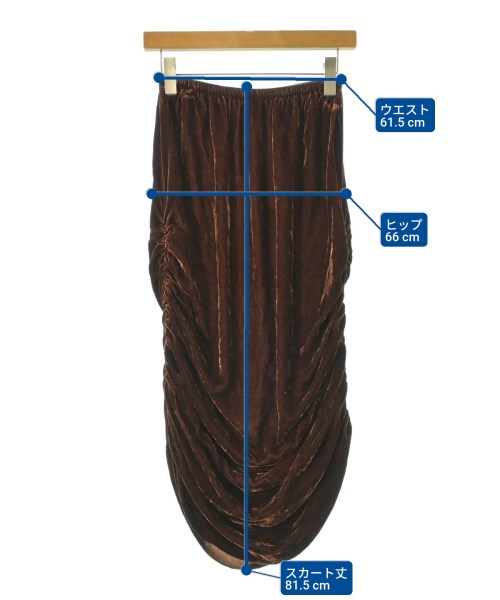 Baserange（ベースレンジ）ロング・マキシ丈スカート 茶 サイズ:S レディース/2200662860525