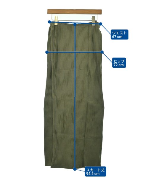 Baserange（ベースレンジ）ロング・マキシ丈スカート カーキ サイズ:XS レディース/2200689432149
