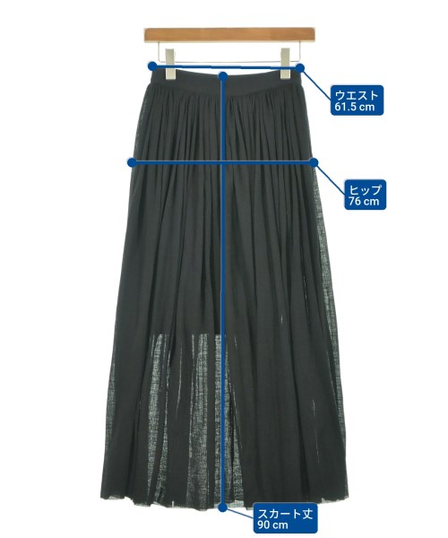 YLEVE（イレーヴ）ロング・マキシ丈スカート 黒 サイズ:0(XS位) レディース/2200639365107