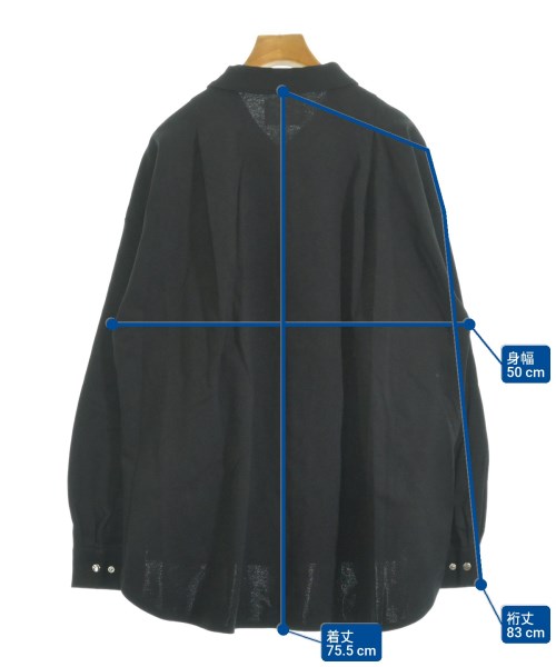 MIDIUMISOLID（ミディウミソリッド）カジュアルシャツ 黒 サイズ:F レディース/2200627670107