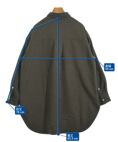 MIDIUMISOLID（ミディウミソリッド）カジュアルシャツ 茶 サイズ:-(L位) レディース/2200621665017