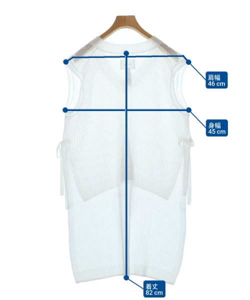 MIDIUMISOLID（ミディウミソリッド）ベスト 白 サイズ:F レディース/2200648147039