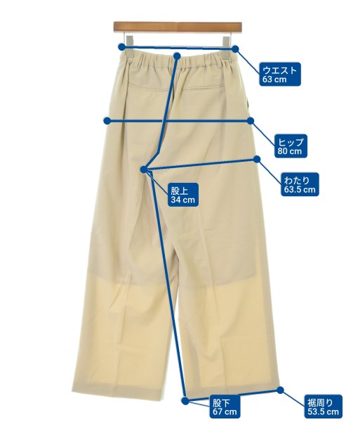 MIDIUMISOLID（ミディウミソリッド）スラックス ベージュ サイズ:36(S位) レディース/2200652730111
