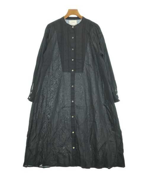 MIDIUMISOLID(ミディウミソリッド)シャツワンピース 黒 サイズ:F/2200667258044