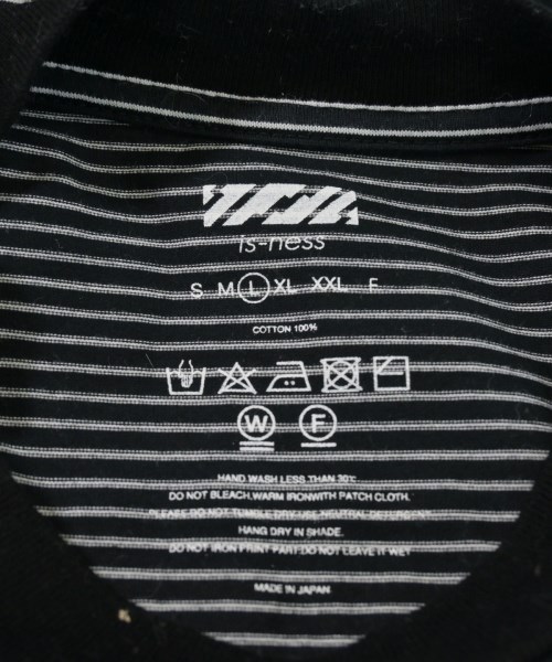 is-ness（イズネス）Tシャツ・カットソー 黒 サイズ:L メンズ/2200622421117