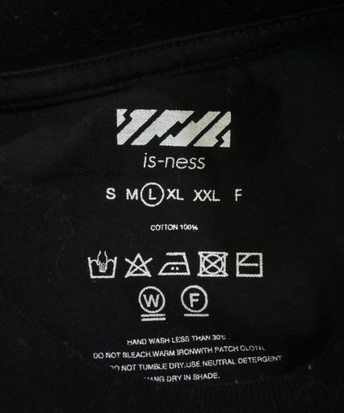 is-ness（イズネス）Tシャツ・カットソー 黒 サイズ:L メンズ/2200672968099